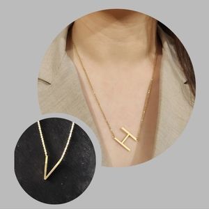 "V" Initial Necklace 316L Stainless Steel